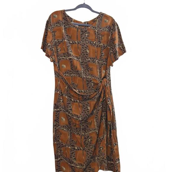 Dresses & Skirts - Vintage 90s Animal Abstract Print wrap dress.